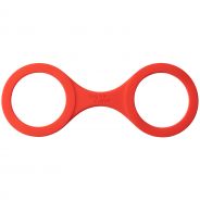 Quickie Cuffs Silikon Handbojor Medium Röda