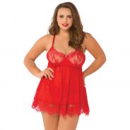 Seven til Midnight High Bed of Roses Babydoll Set Plus Size