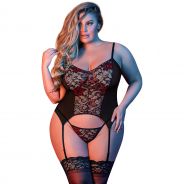 Magic Slik Merry Widow Chemise Set Plus Size