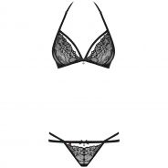 Obsessive Svart Halterneck BH-Set