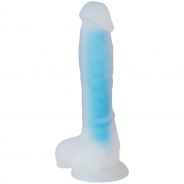baseks Glow in the Dark Blå Dildo 21,5 cm