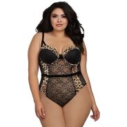 Dreamgirl Leopardteddy Plus Size