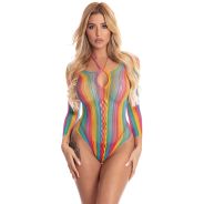 Pink Lipstick Flerfärgad Långärmad Bodysuit