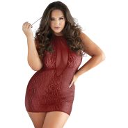 Allure Diva Rayna Röd Leopardteddy med Snörning Plus Size