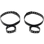 obaie Konstläder Thigh To Cuff Restraint Set