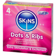 Skins Dots & Ribs Kondomer 4 St  1