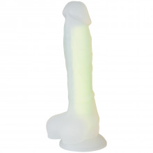 baseks Glow in the Dark Gul Dildo 21,5 cm
