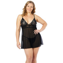NORTIE Basil Black Babydoll Set Plus-Size