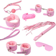 baseks Pink Fluffy Nybörjare Bondage Set