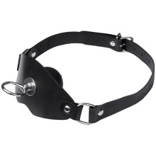 Black Label Super Leather Ball Gag med O-Ring Produktbild 1