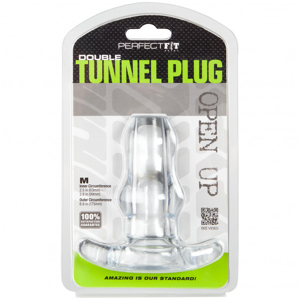 Perfect Fit Double Tunnel Buttplug Medium bild på förpackningen 90