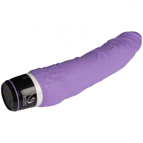 Sevencreations Vattentät Silikon Dildovibrator Lila bild på förpackningen 4