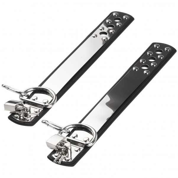 Rimba Fotledsmanschetter i Läder och Metall med Hänglås produktbild 3