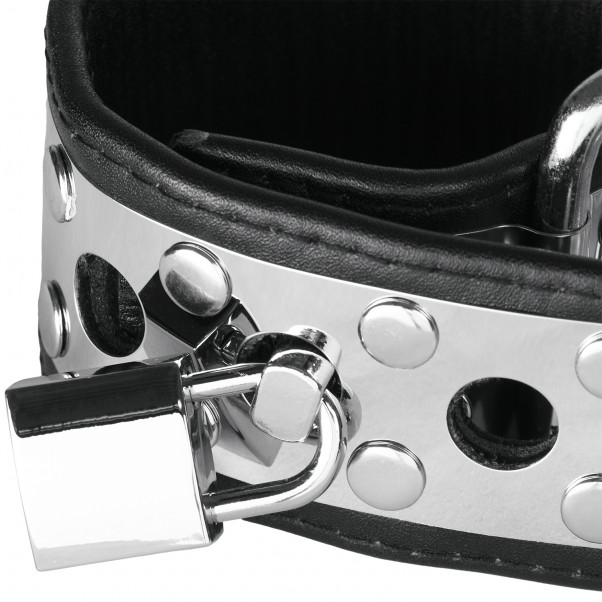 Rimba Handledsmanschetter i Läder och Metall med Hänglås produktbild 2