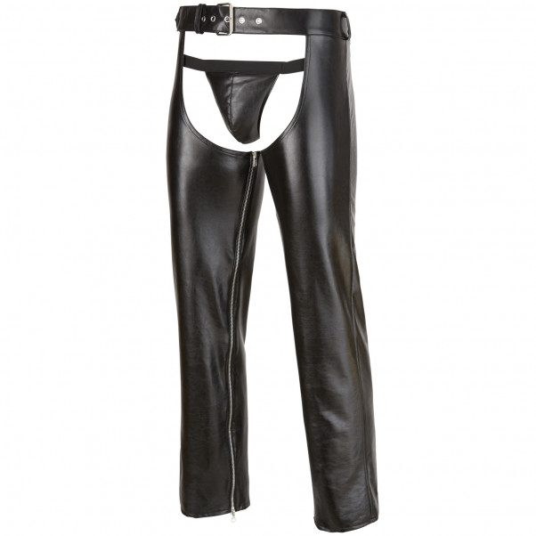 Svenjoyment Chaps i Konstläder med String  1