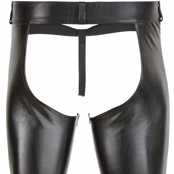 Svenjoyment Chaps i Konstläder med String  2