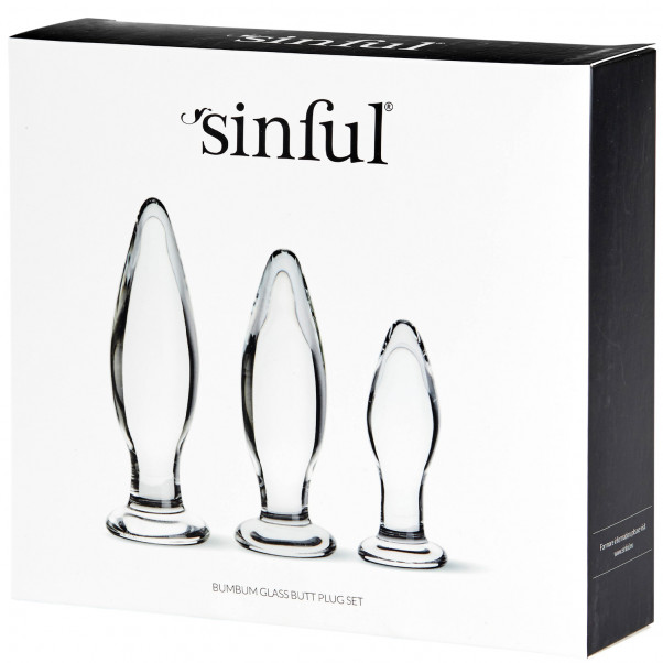 Sinful BumBum Analpluggar i Glas Set  10