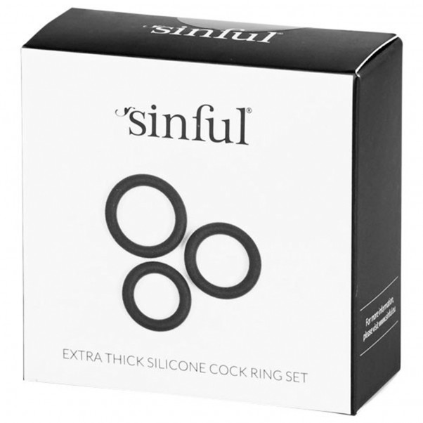 Sinful Extra Thick Penisringar i Silikon Set 3 st  4