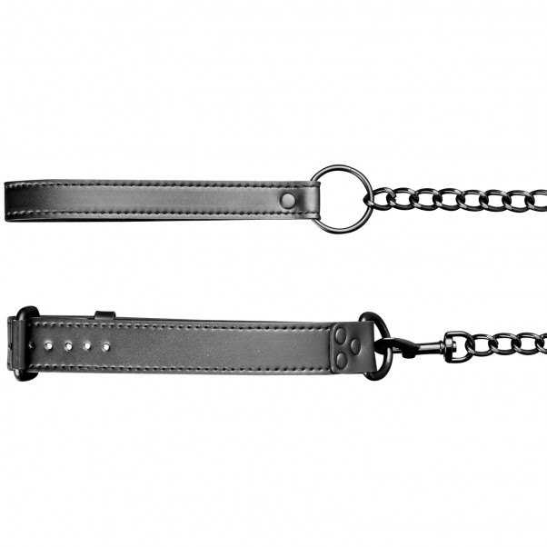 Obaie Halsband i Konstläder med Kedja