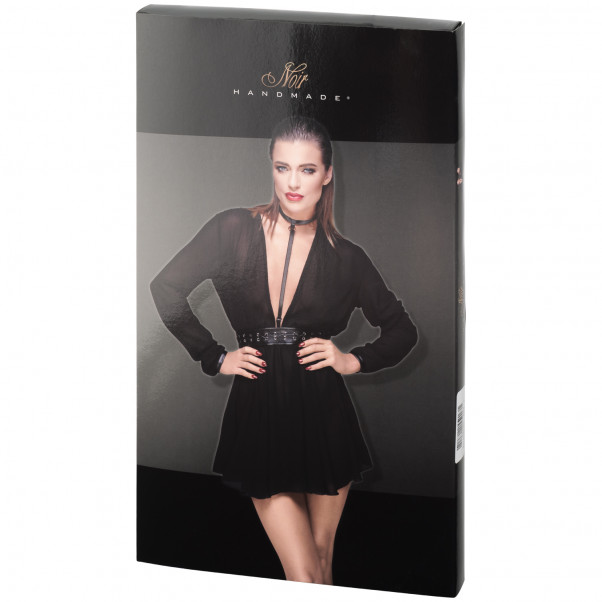 Noir Handmade Chiffon Miniklänning med Choker  90