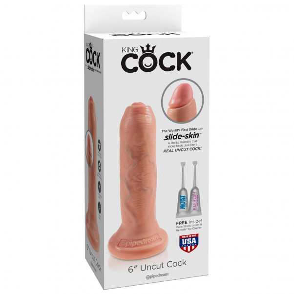 King Cock Uncut Realistisk Dildo 15 cm  4