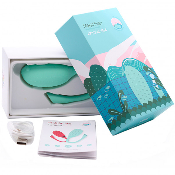 Magic Motion Fugu Appstyrd Vibrator bild på förpackningen 90