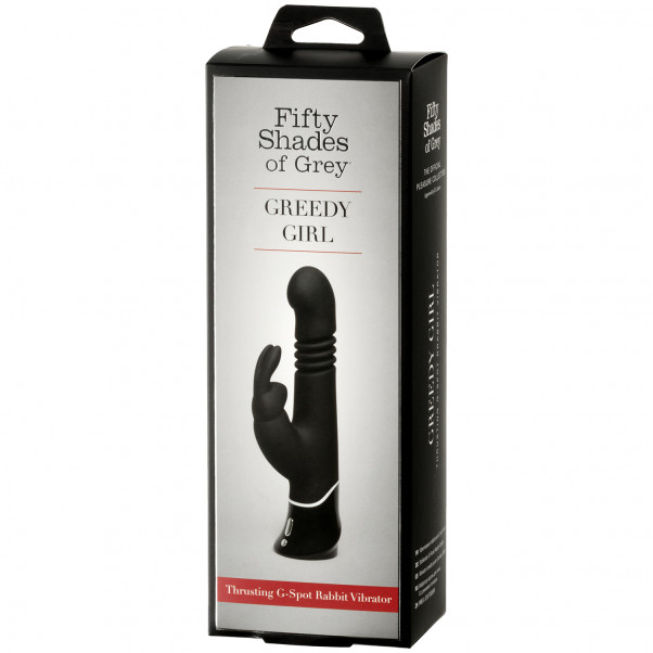 Fifty Shades of Grey Greedy Girl Thrusting G-Punkts Rabbitvibrator bild på förpackningen 100