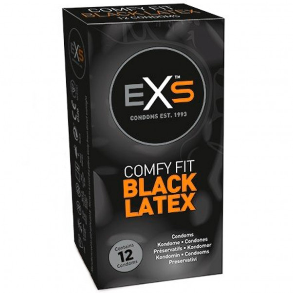 EXS Black Latex Kondomer 12 st  2