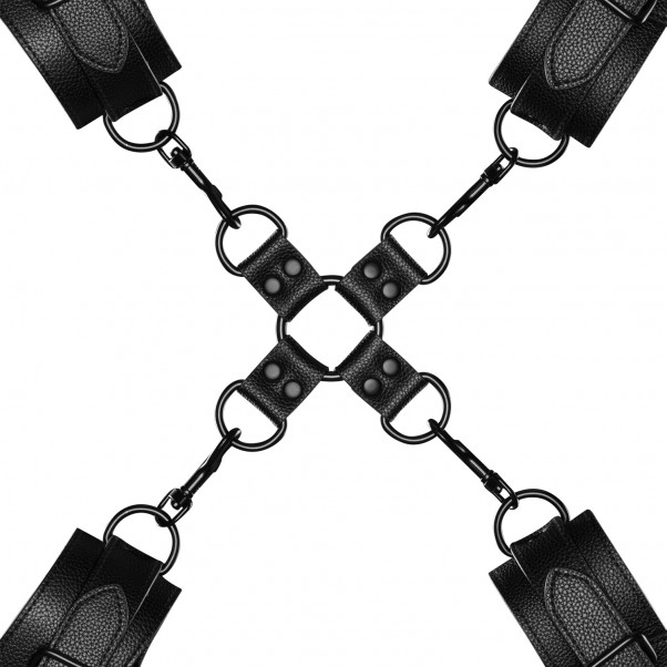 Obaie Hogtie med Manschetter i Läderimitation  2