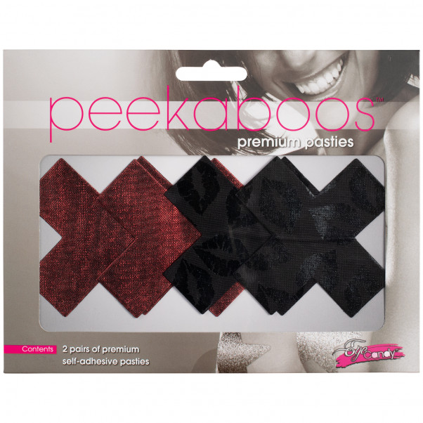 Peekaboos Nipple Stickers Kryss Röd 2-pack  100
