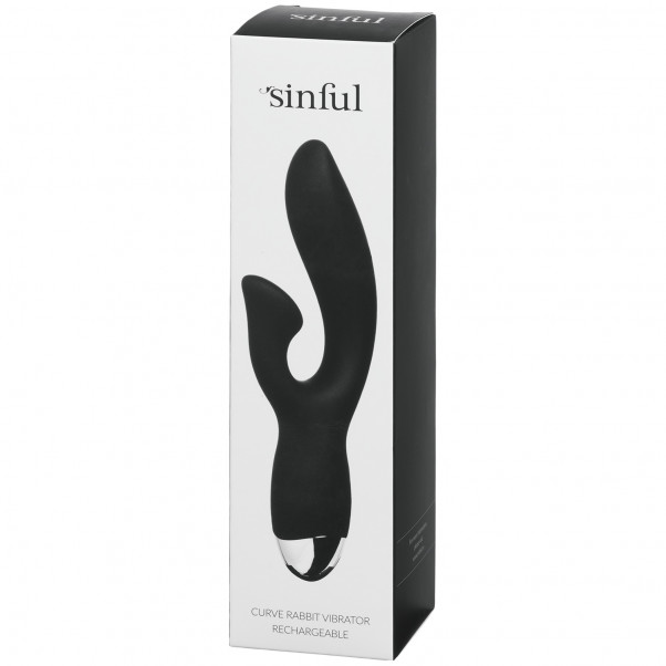 Sinful Curve Uppladdningsbar Rabbitvibrator bild på förpackningen 90