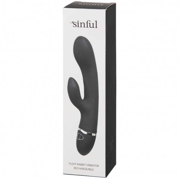 Sinful Flexy Uppladdningsbar Rabbitvibrator bild på förpackningen 90