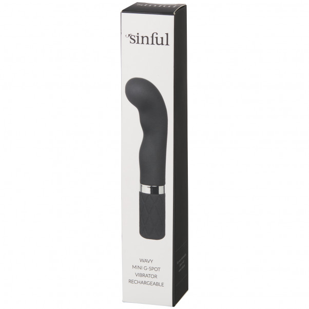 Sinful Wavy Uppladdningsbar Mini G-punktsvibrator bild på förpackningen 90