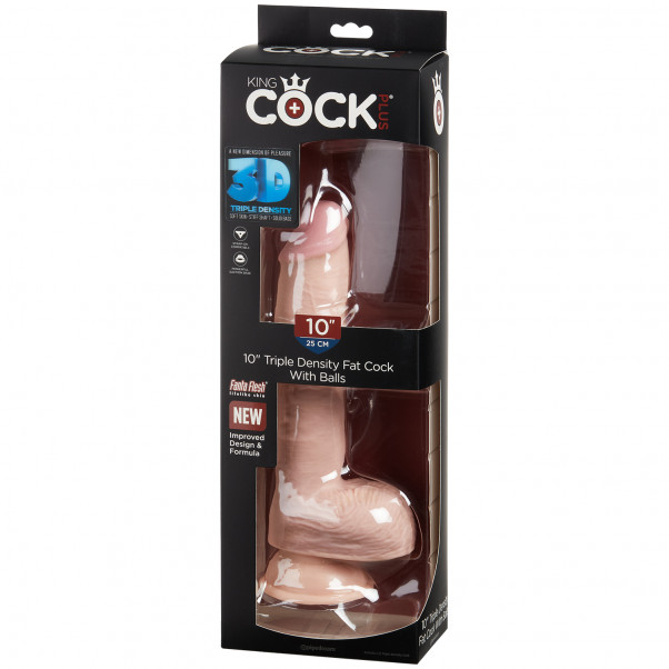 King Cock Plus Realistisk Fat Dildo med Kugler 25 cm Pack 90
