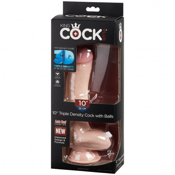 King Cock Plus Tripel Density Dildo med Pung 25 cm bild på förpackningen 90
