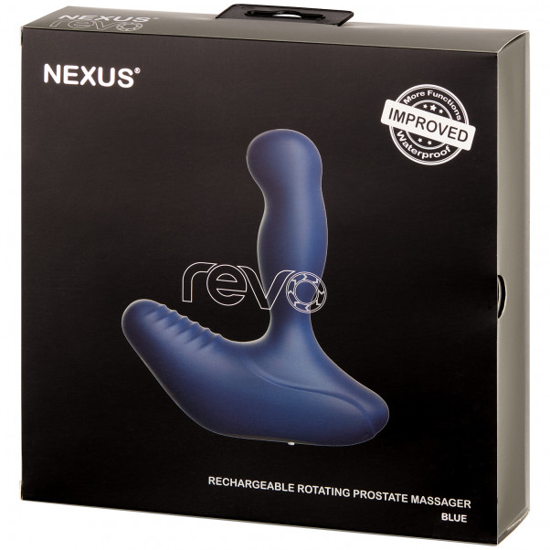Nexus Revo Uppladdningsbar Prostata Massager Vibrator Blå bild på förpackningen 90