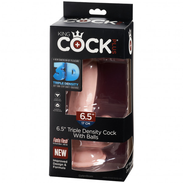 King Cock Plus Triple Density Dildo with Balls 20 cm Pack 90
