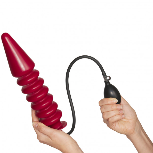 Mister B Uppblåsbar Räfflad Dildo 28 cm produkt i hand 51