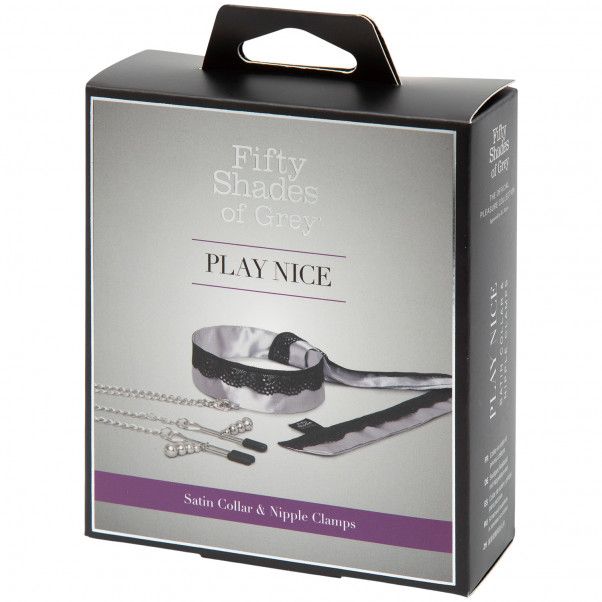 Fifty Shades Of Grey Play Nice Satin Collar and Nipple Clamps Pack 90