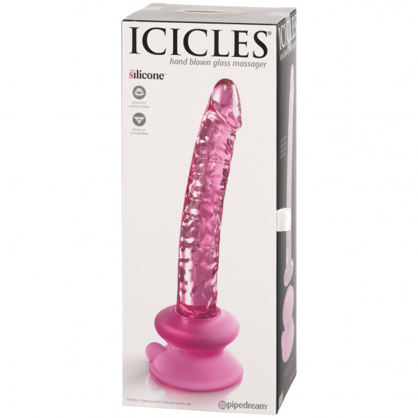 Icicles No 86 Rosa Glasdildo Produktförpackning 90