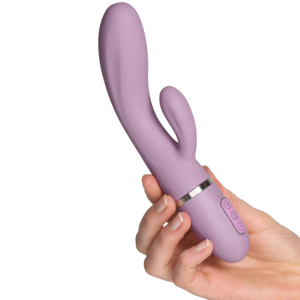 baseks Bendy Curve Rabbitvibrator Produktbild i hand 50