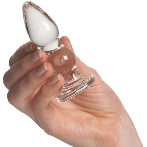 Sinful Groove Analplugg i Glas Small Produktbild i hand 50
