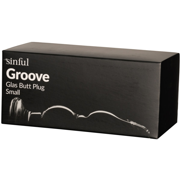 Sinful Groove Analplugg i Glas Small Produktförpackning 90
