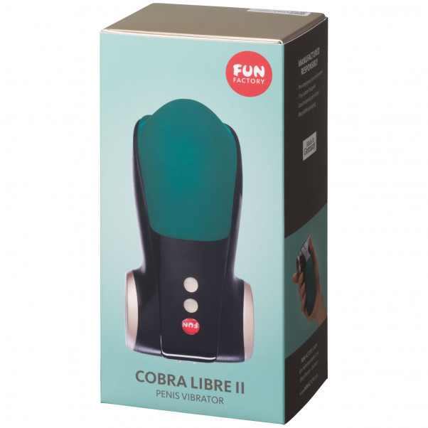 Fun Factory Cobra Libre II Blå Penisvibrator Produktförpackning 90