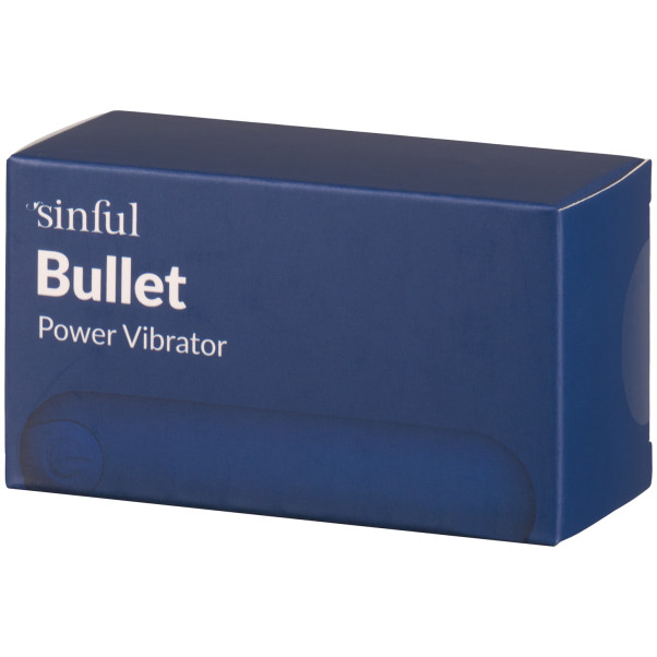 Sinful Business Blue Uppladdningsbar Power Bulletvibrator Produktförpackning 90