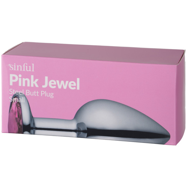 Sinful Black Jewel Small Stål Analplugg Produktförpackning 90
