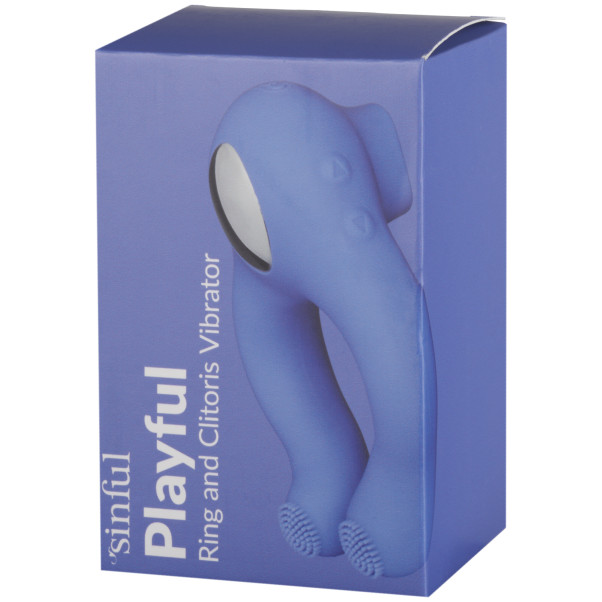Sinful Playful Very Peri Penisring och Klitorisvibrator Produktförpackning 90