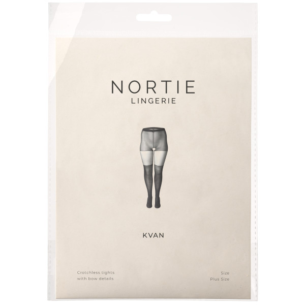NORTIE Kvan Grenlösa Strumpbyxor med Rosettdetaljer Plus Size Produktförpackning 90