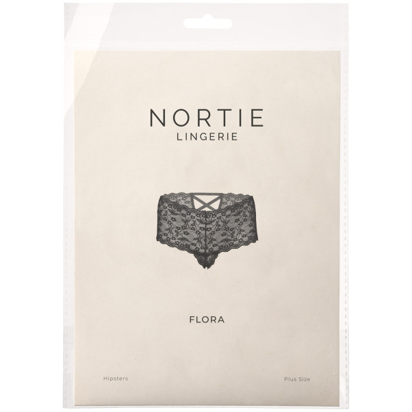 NORTIE Flora Svarta Hipstertrosor Plus-Size Produktförpackning 90