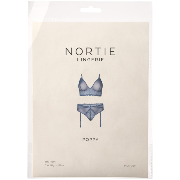 NORTIE Poppy Night Blue BH-Set Plus-Size Produktförpackning 90